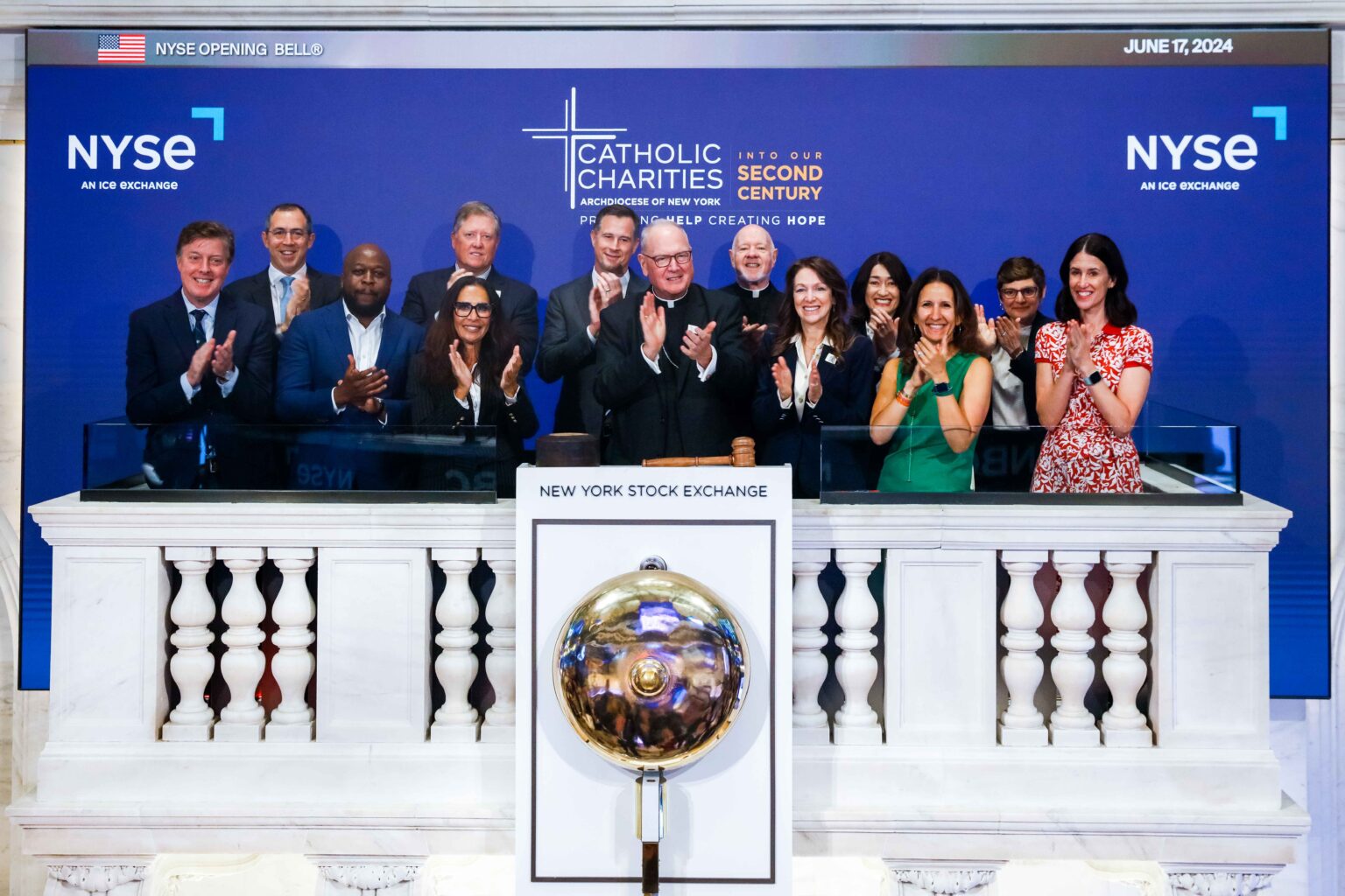 Catholic Charities New York Rings Opening Bell at the New York Stock ...