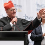 Cardinal Dolan and J. Antonio Fernandez at a press conference following the Blessing of the Food on Sunday, November 23.