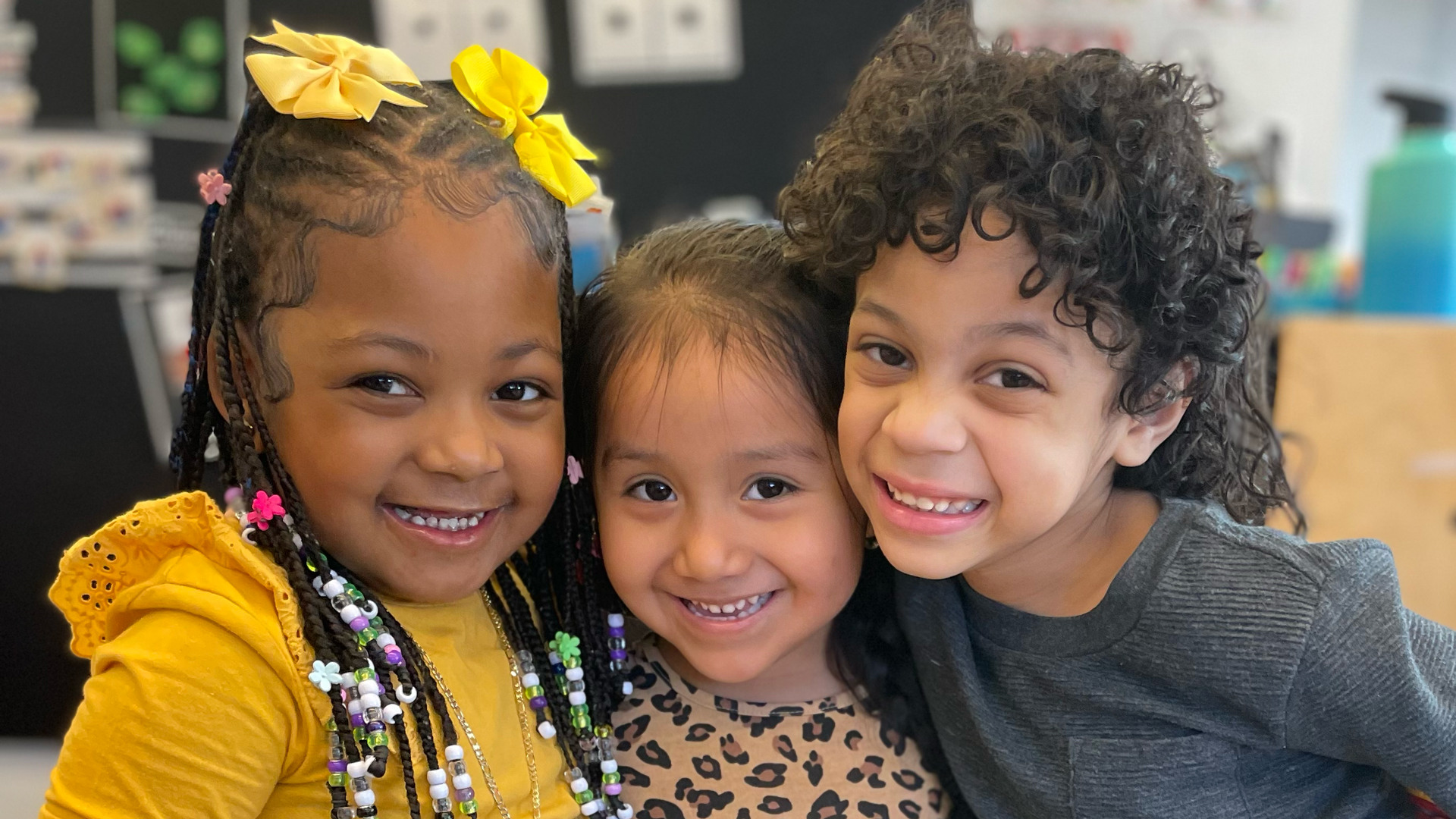 Smiling children at Kennedy Children's Center.