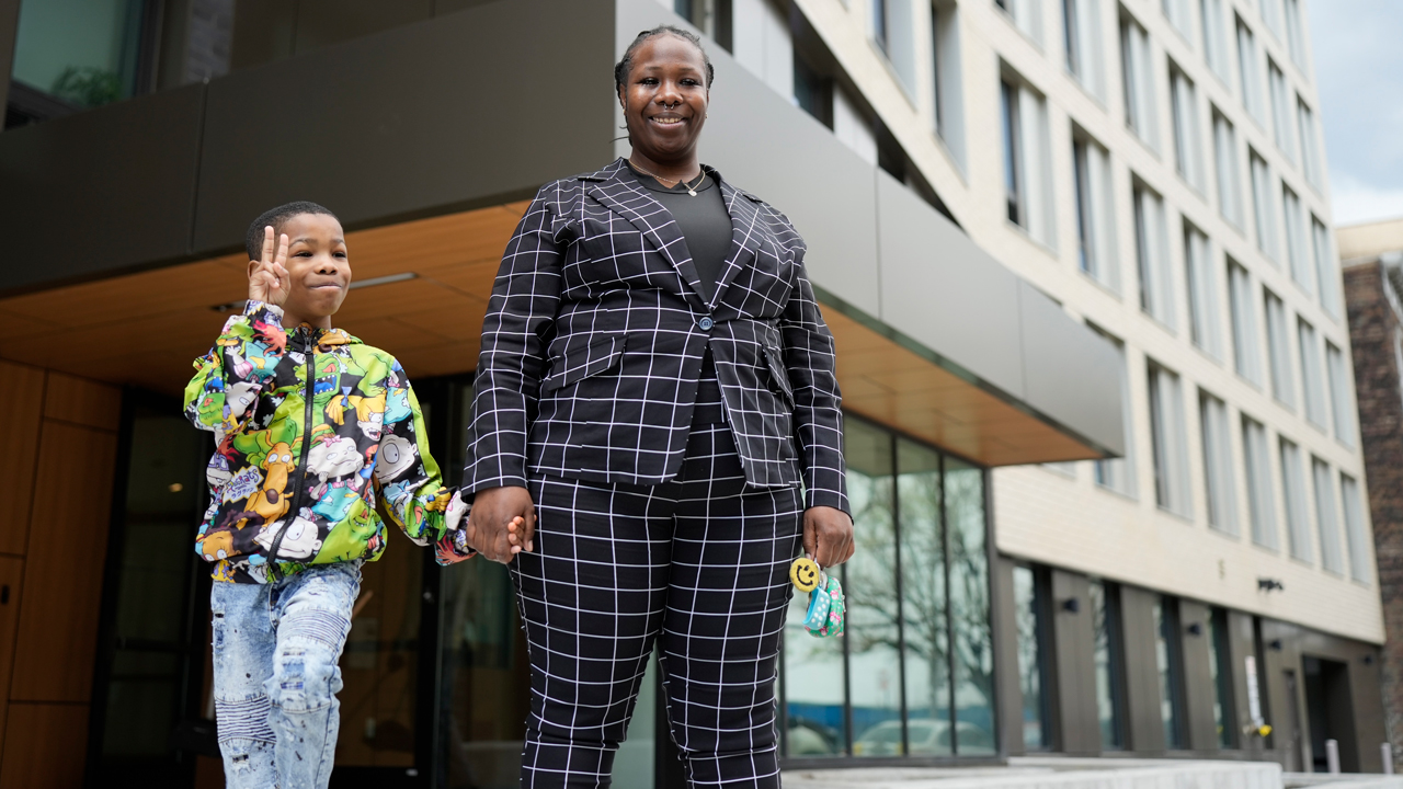 Zipporah and her son Amir at St. Philip Neri.