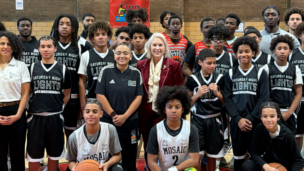 Senator Gillibrand at Kennedy Center during MLK Day of Service