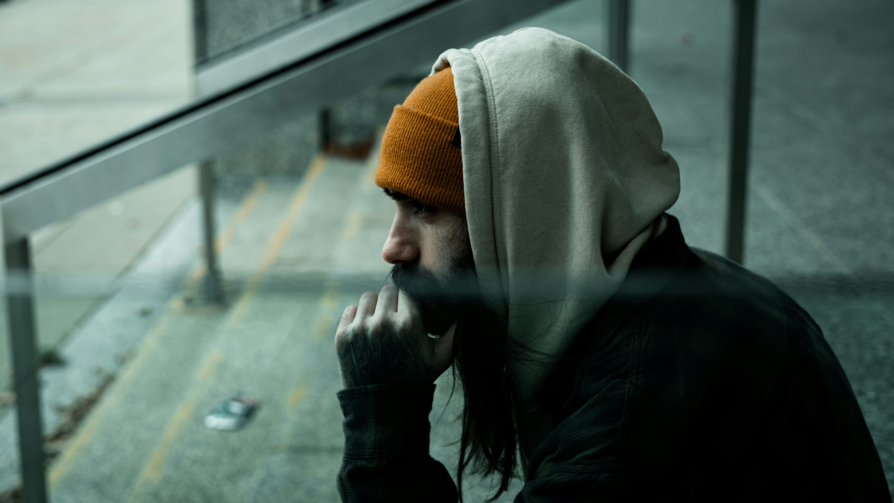 A young person experiencing homelessness.
