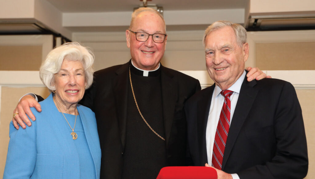 Tracy and Ted McCourtney with Cardinal Dolan.